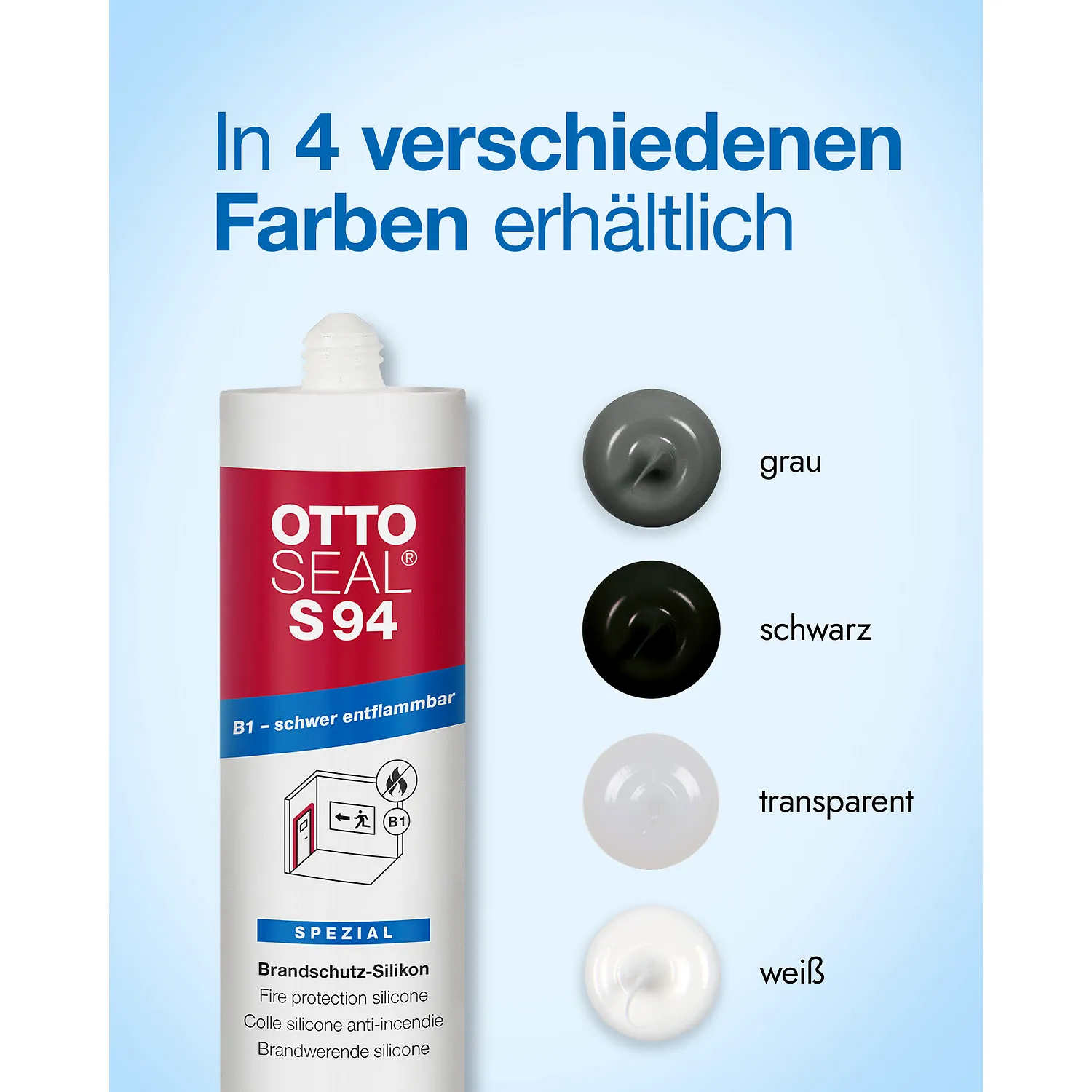 Ottoseal S94 Brandschutz Silikon B1 310ml – Farbkarte