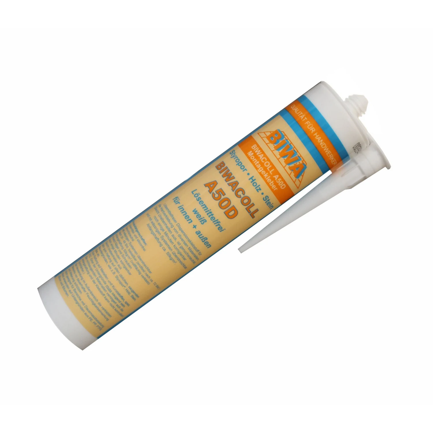 BIWA Biwacoll A50D monteringslim hvid, patron 450 g – Patron liggende med dyse