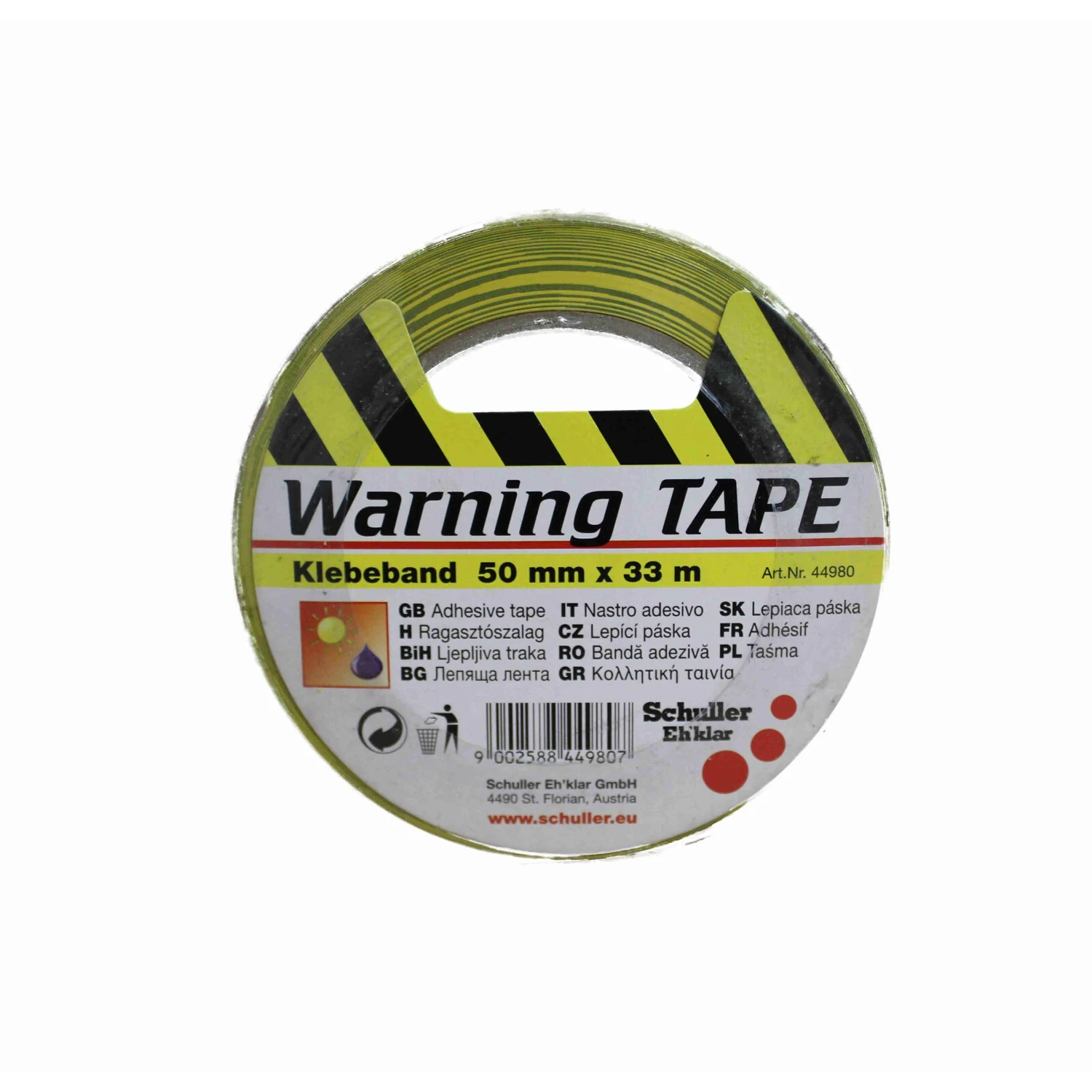 Schuller Warnband PVC schwarz-gelb 50 mm x 33 m