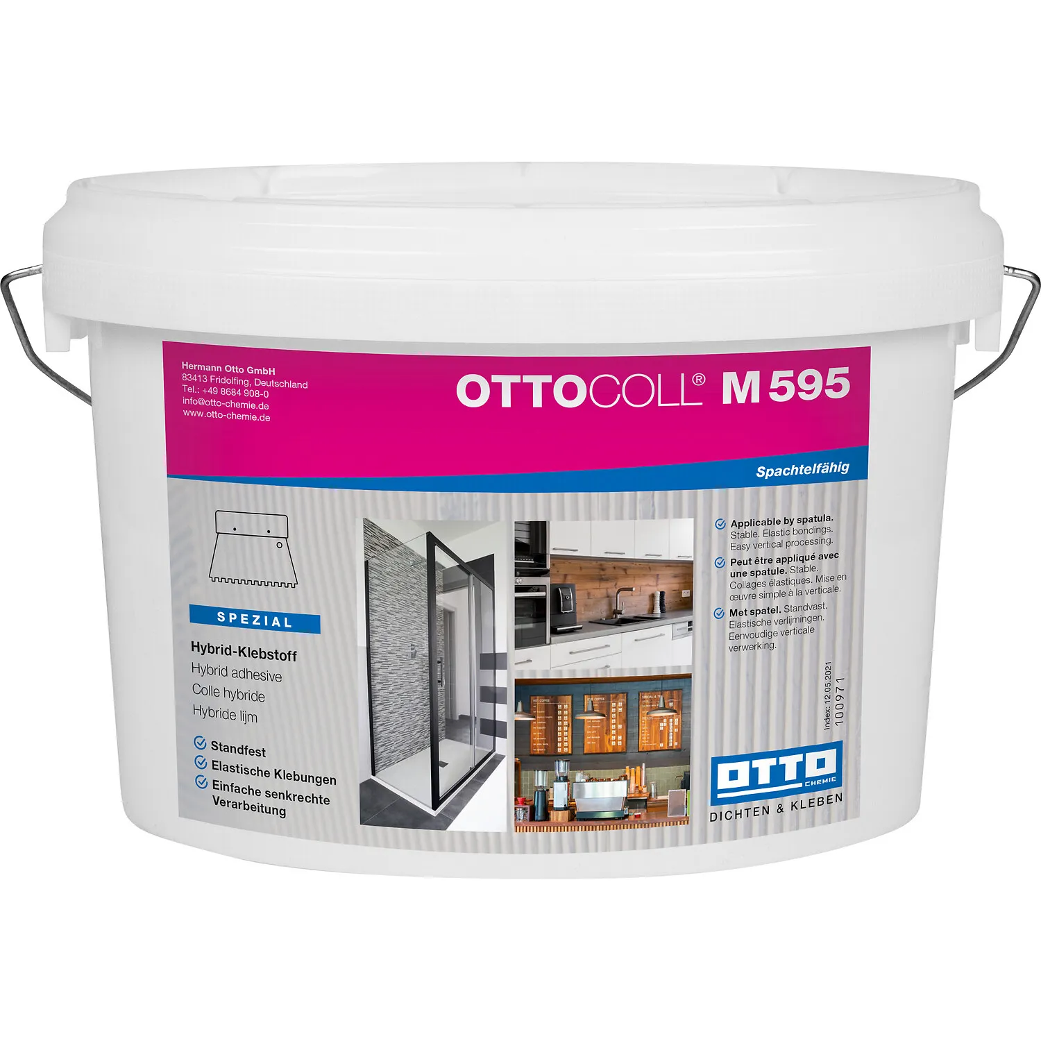 Ottocoll M 595 Flächenkleber weiß 5kg Eimer
