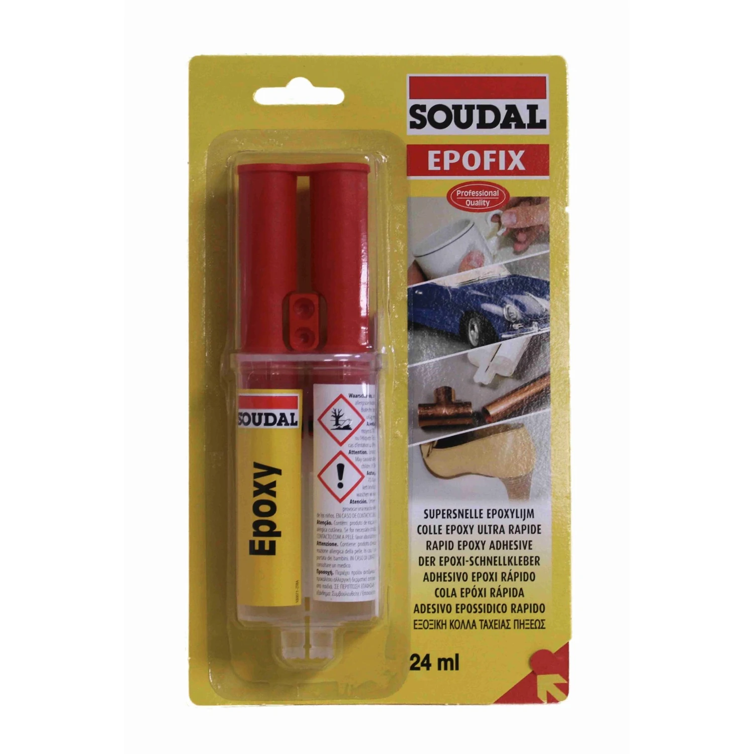 Soudal Epofix 2K Epoxid Schnellkleber, Spritze 24 ml
