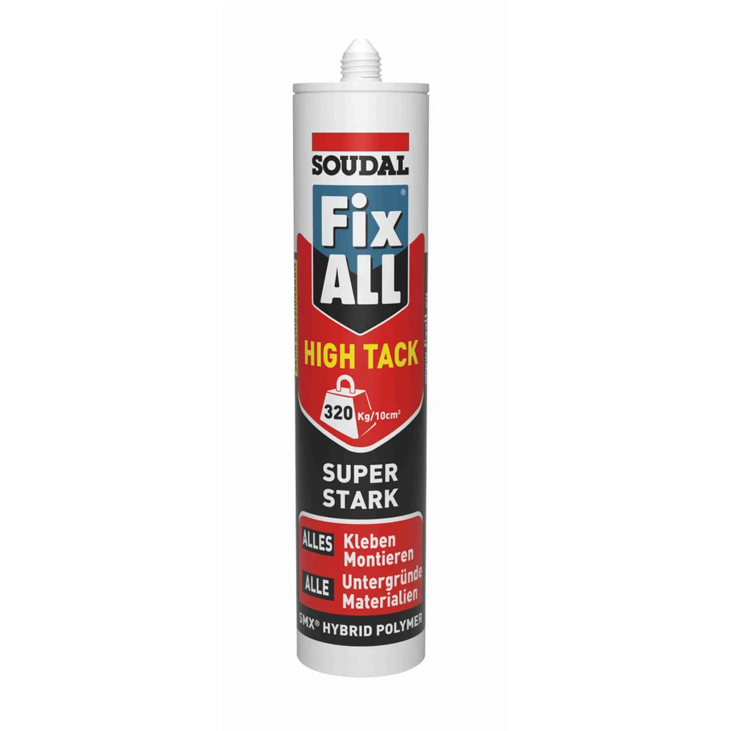 Soudal Fix All High Tack Montagekleber hohe Haftkraft 290 ml, weiße Kartusche