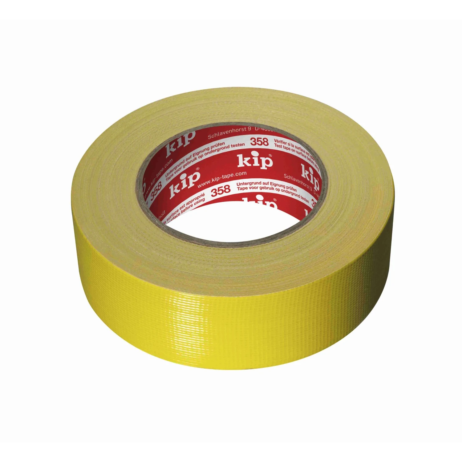 KIP 358 Betonband Gewebeband, 44 mm × 50 m – gelbe Rolle