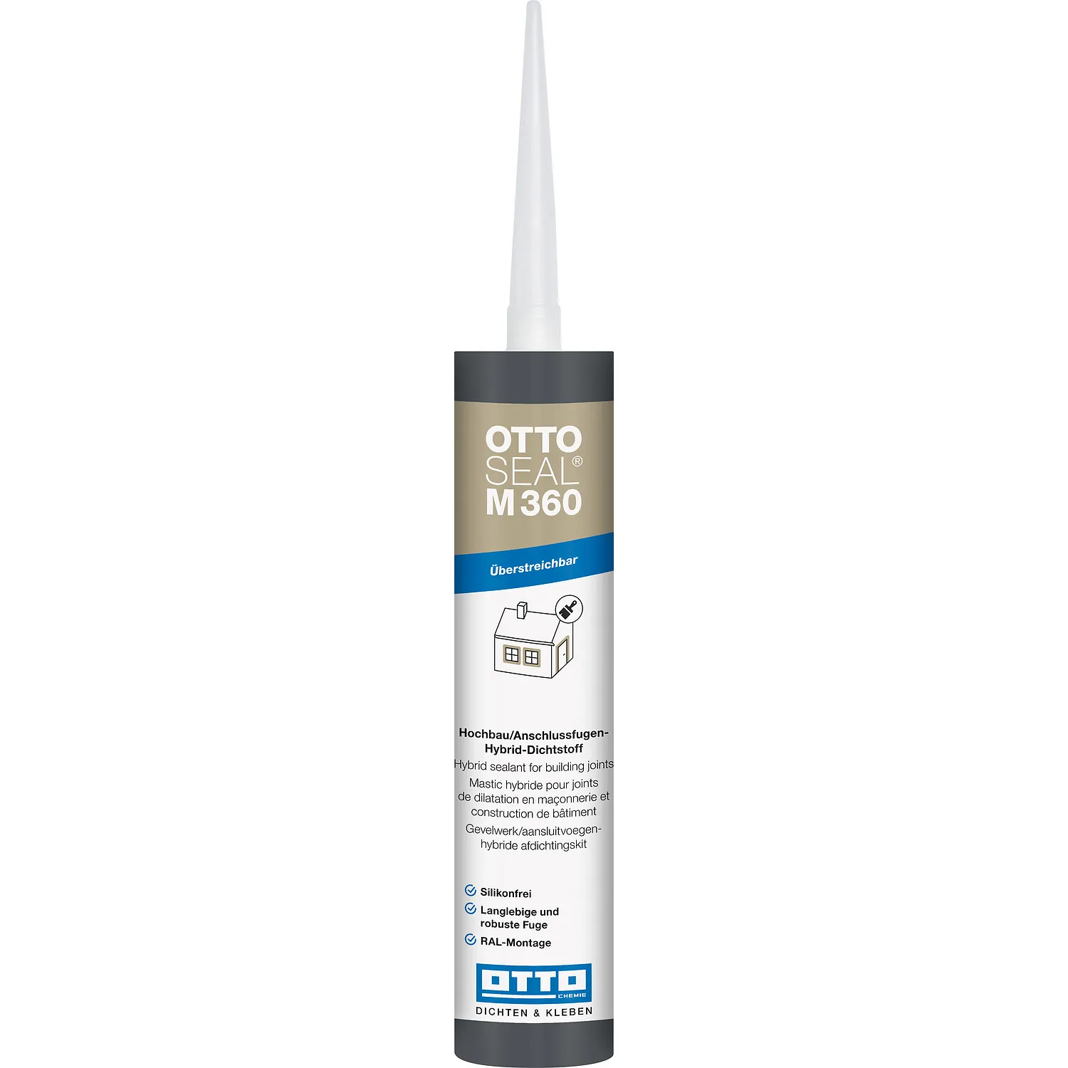 Ottoseal M360 hybrid Dichtstoff überstreichbar dunkelbetongrau 310ml