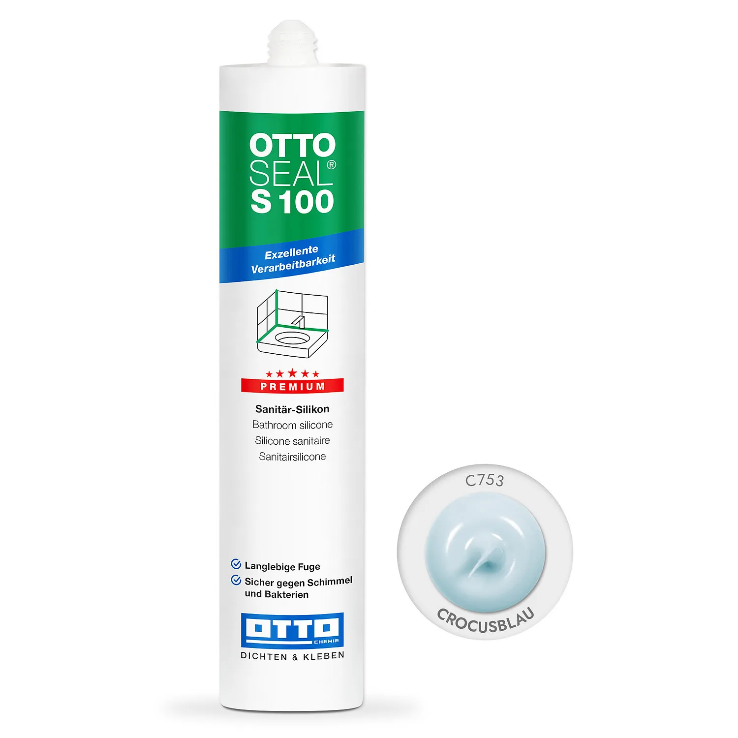 Ottoseal S100 Premium Sanitärsilikon crocusblau 310ml