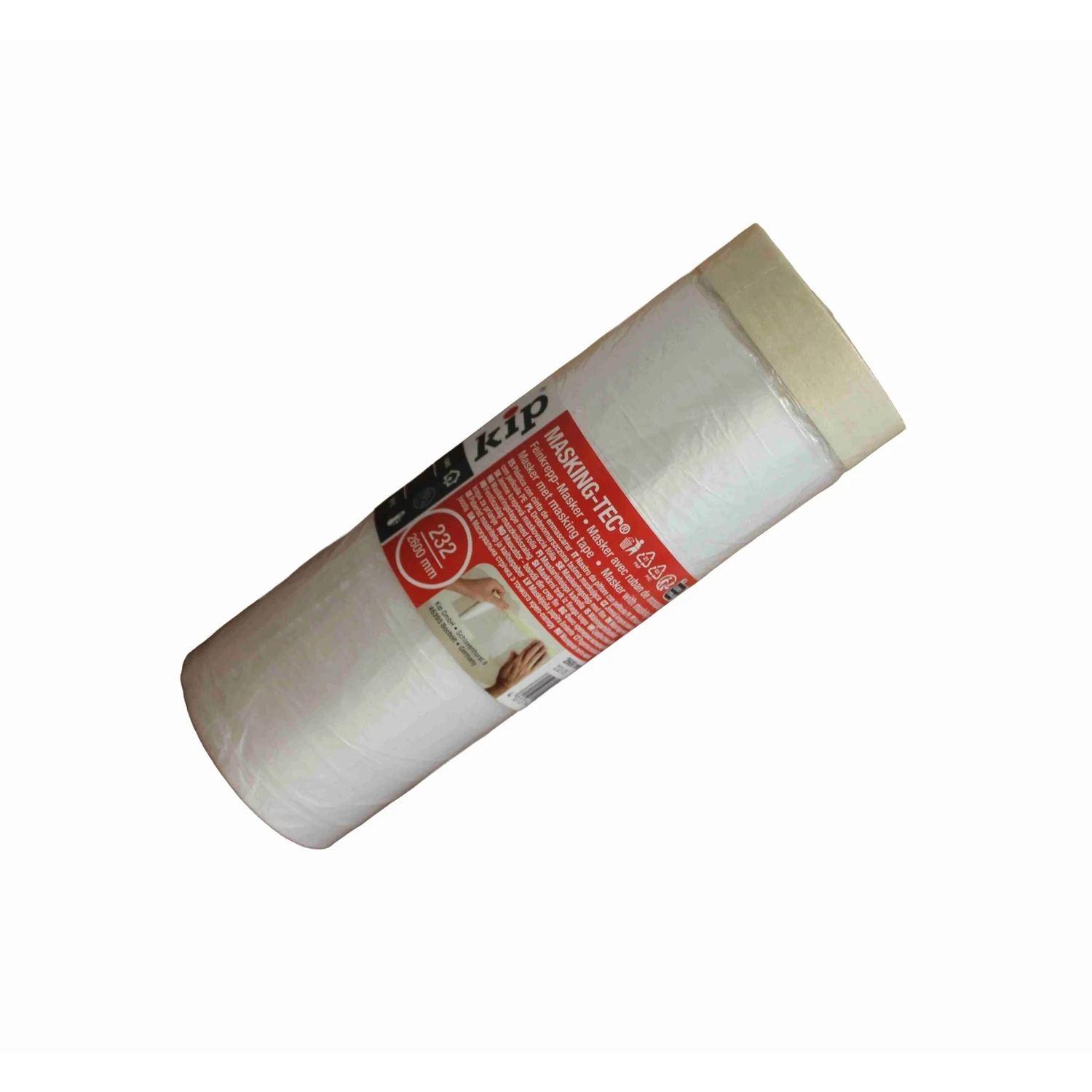 KIP 232 Feinkrepp-Masker Abdeckfolie, 2600 mm × 25 m – Rolle schräg