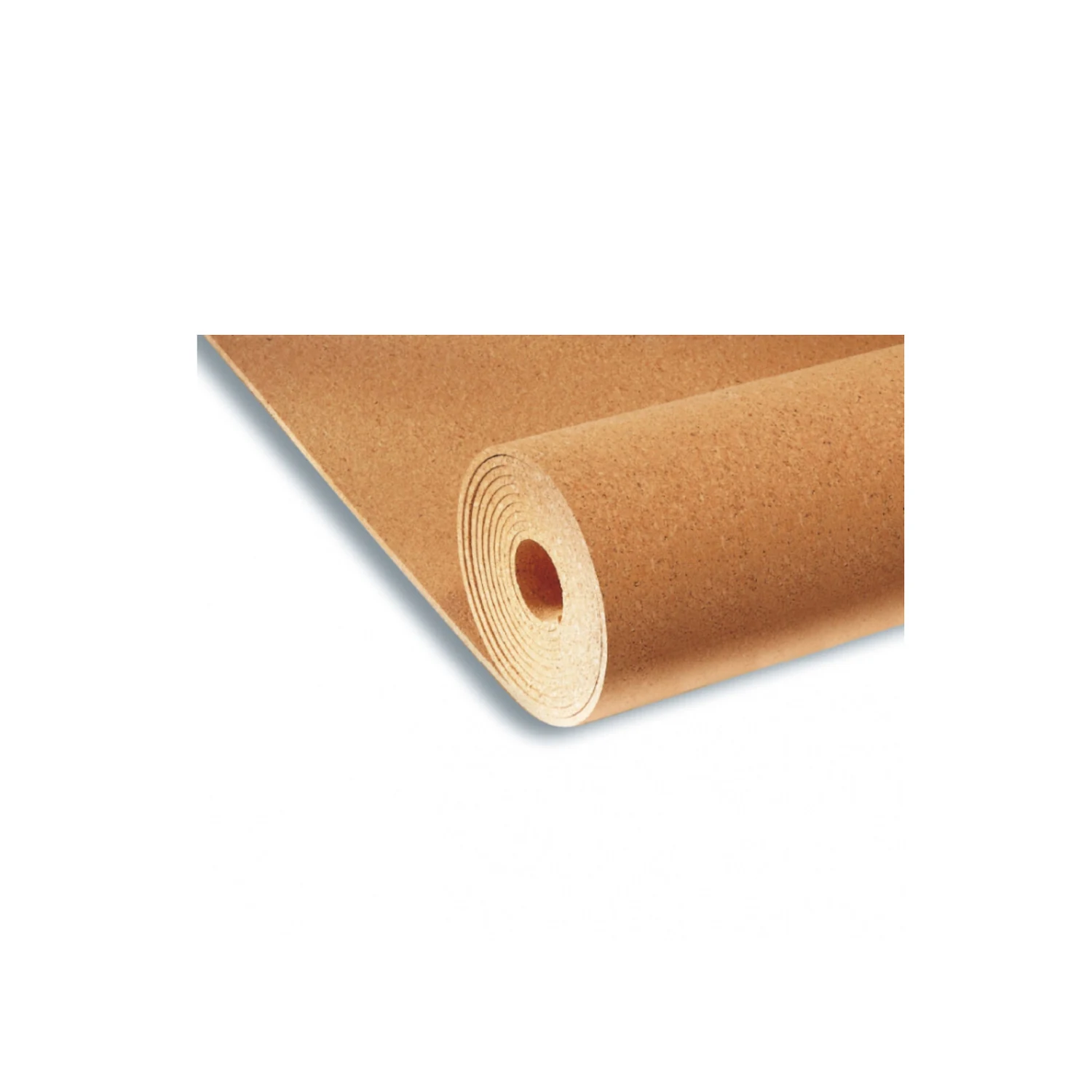 Rollkork Trittschalldämmung 2 mm, Rolle 1 × 10 m – Rolle, Korkstruktur in Nahaufnahme