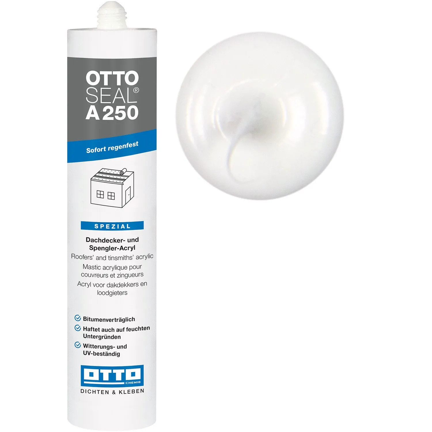 Ottoseal A 250 Bitumenverträglicher Dichtstoff weiß 310ml