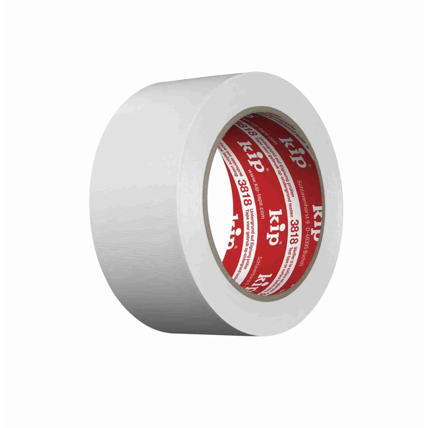 KIP 3818 PVC-Schutzband, 50 mm × 33 m – weiße Rolle stehend